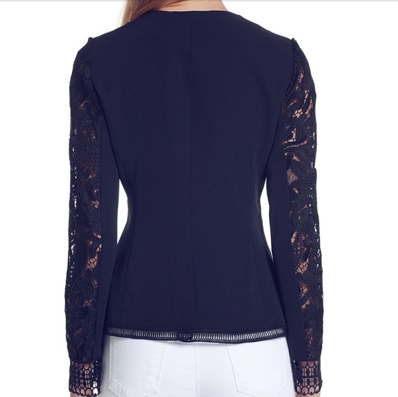 🍒NWOT🍒 TED BAKER LUX NAVY CARDI BLAZER - Picture 3 of 9